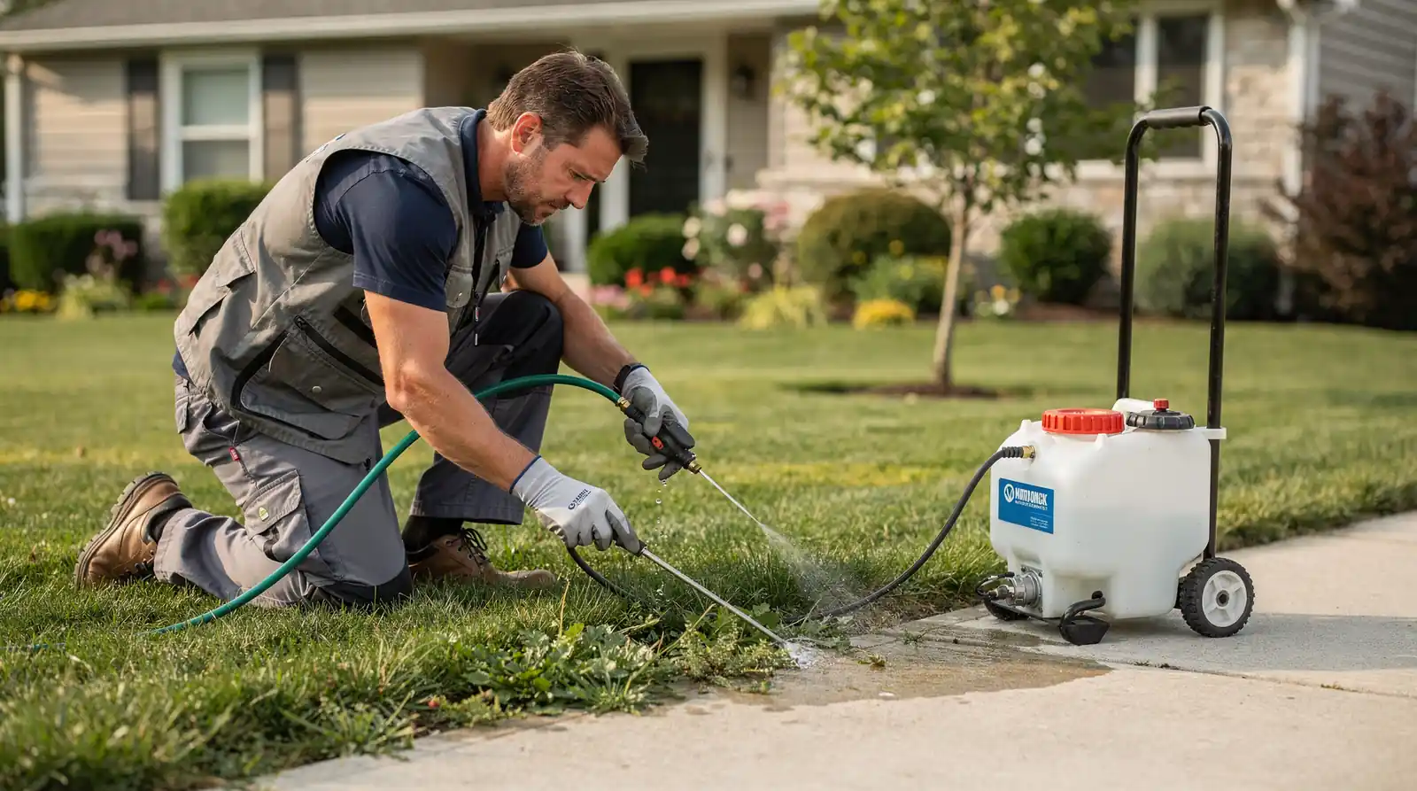 Mosquito yard treatment is applied in a targeted way rather than a blanket spray
