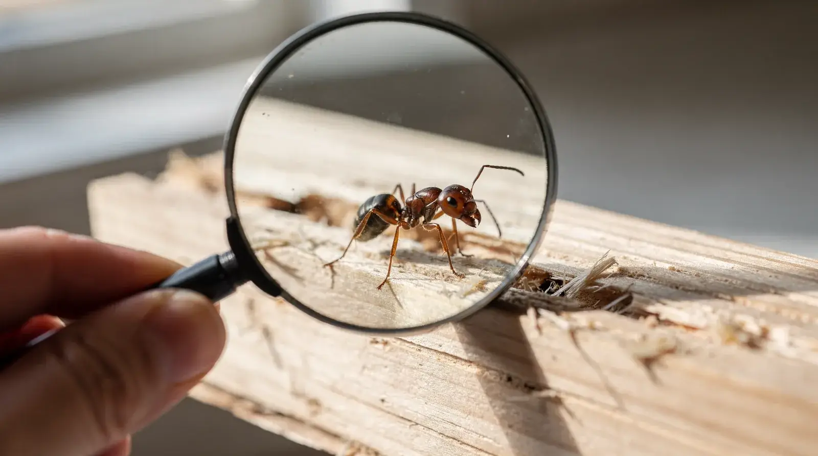 Ant under magnification, illustrating carpenter ant identification for ant control in Enfield, Connecticut.