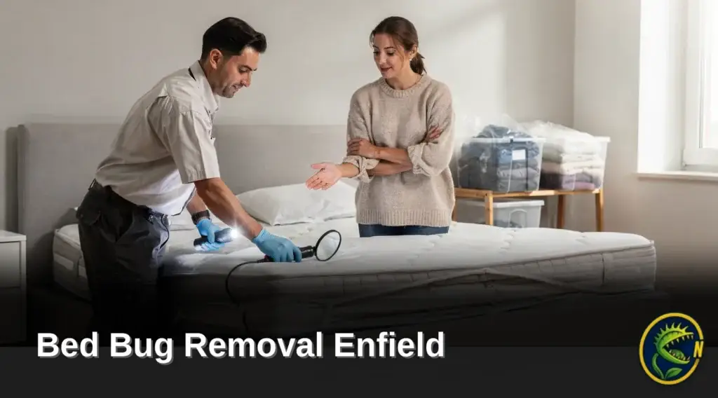 Nukingstreet Pest & Wildlife Control, LLC operates out of Enfield, CT, serving nearby homeowners.; Bed
