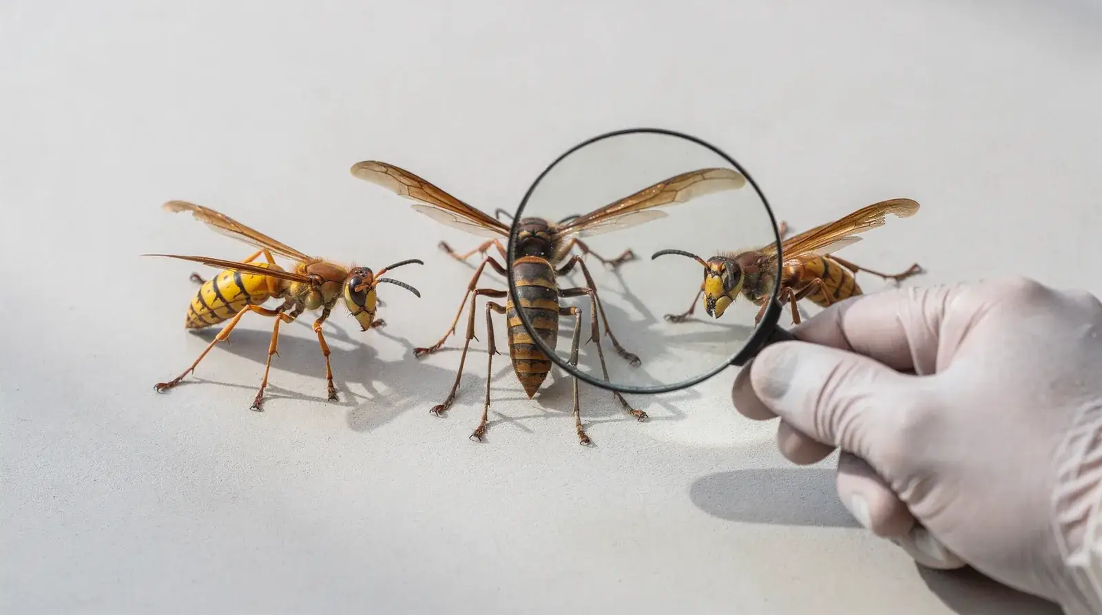 The abdomen shape is the fastest way to tell a wasp from a bee: wasps