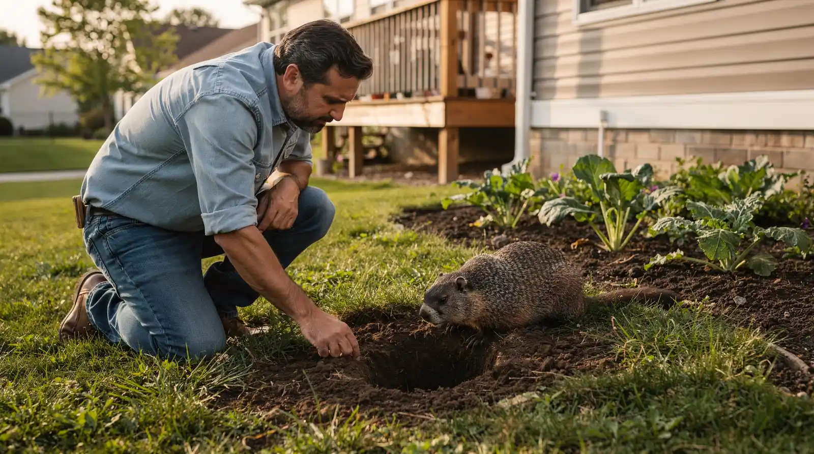 The best window to evict groundhogs from active burrows generally falls between early July