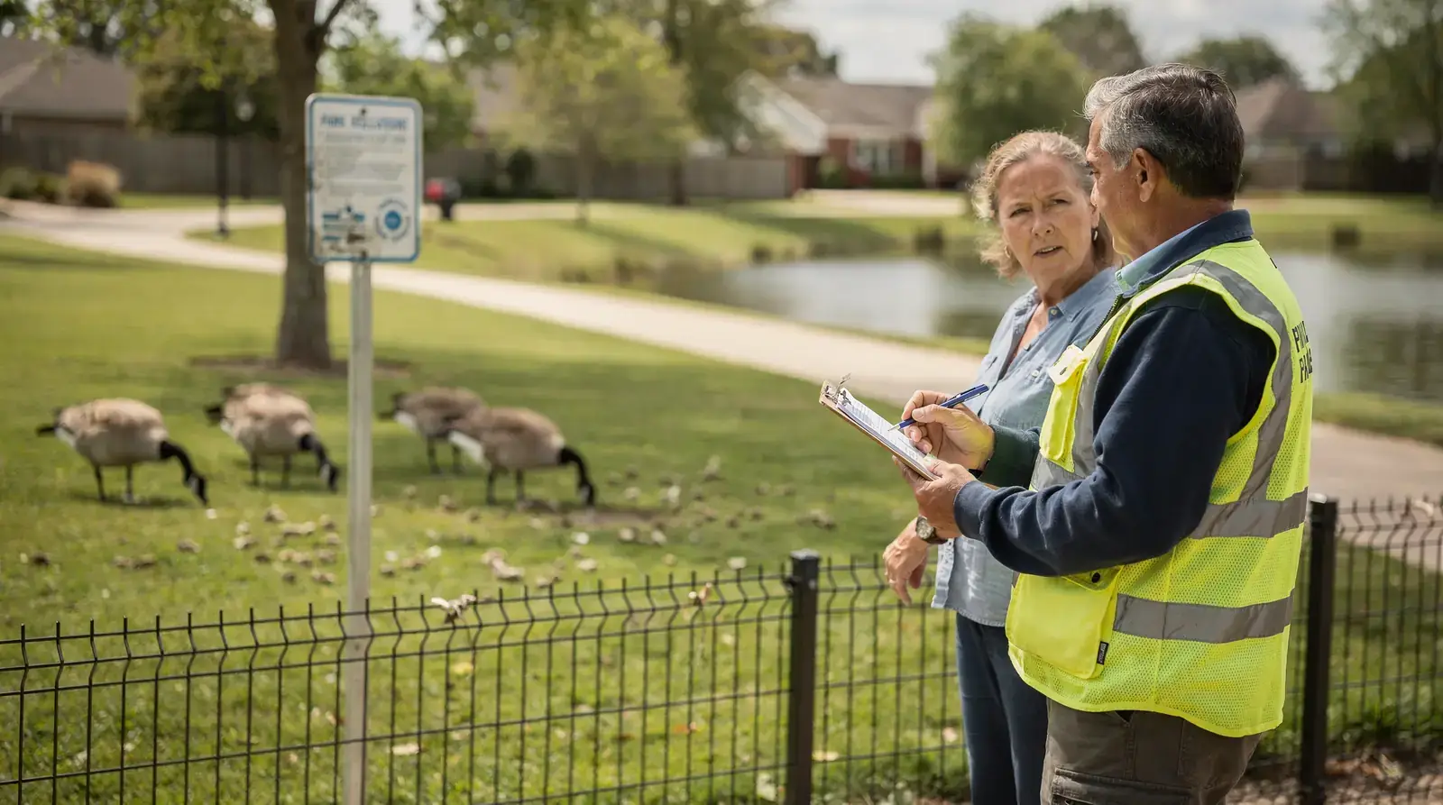 Because geese carry federal protections, property managers must manage them responsibly rather than remove them