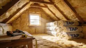 Cozy attic showcasing TAP insulation with natural light, symbolizing energy efficiency and pest-free environment
