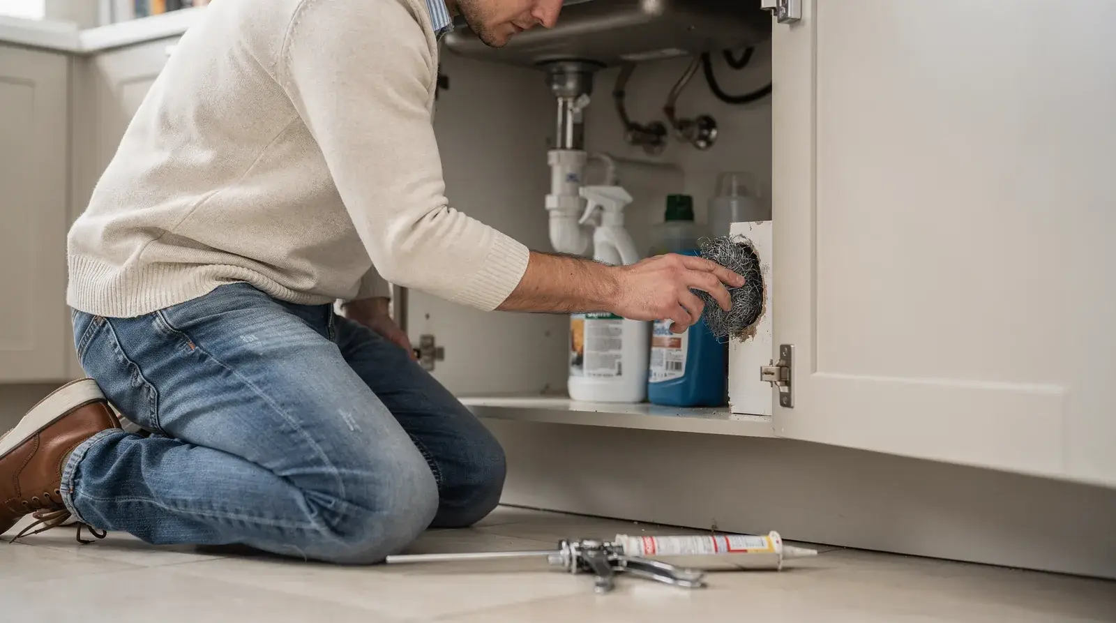 Mouse proofing a home starts with sanitation: removing accessible food, water, and shelter sources